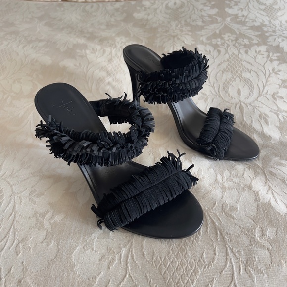 Joie 'Poppi' Suede Fringe Heels | NWOT - Picture 4 of 9